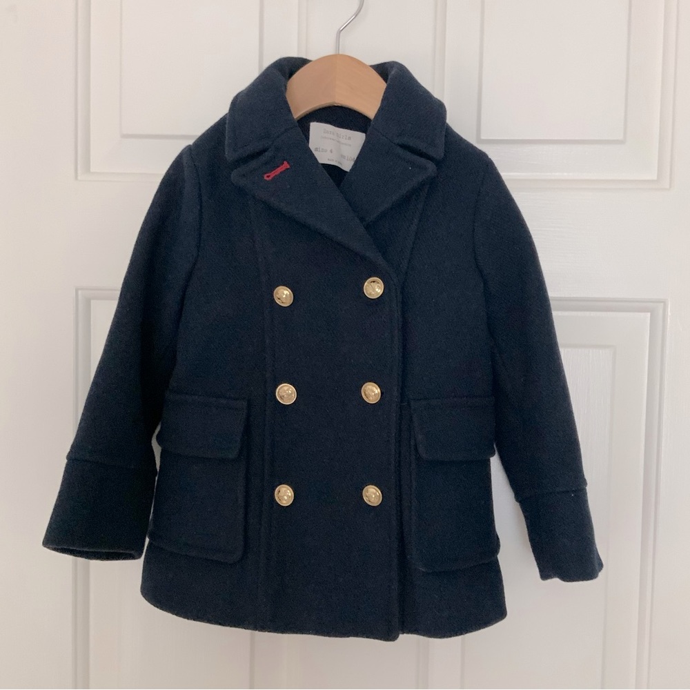 Zara Girls Navy Peacoat gold buttons size 4 (104cm)